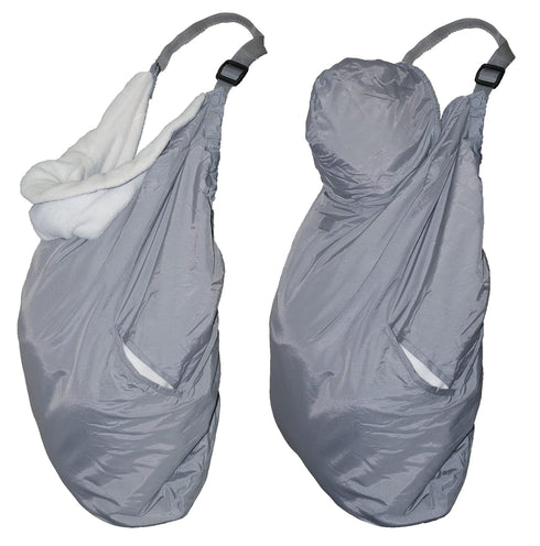 Grey Snuggle Cover for Babies - Water Repellent Fleece Lined