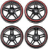 Hard Plastic Wheel Rims & Tires 12mm Hex for Traxxas HSP Tamiya Kyosho Himoto 1/10 RC Drift Car