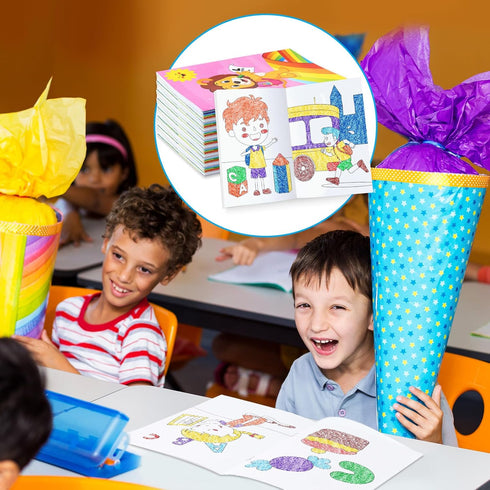 60 BenLouis Pcs Preschool Kindergarten Mini Coloring Books Kids Graduation Party Favors Small Activity Books Bulk