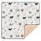 KICPOAY Baby Play Mat Farm Cow Rooster Goose 50 x 50 Playpen Mats
