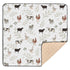 KICPOAY Baby Play Mat Farm Cow Rooster Goose 50 x 50 Playpen Mats