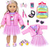 ZNTWEI American 18 Inch Doll Makeup Accessories and Clothes Sunglasses Phone Eye Shadow