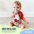 Gamezies Silicone Pacifier with Detachable Sports Plush Toy Holder - Softball Design for Babies