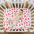 Sinestour Red Heart Love Baby Crib Sheet Soft and Breathable Crib Mattress Protector for Standard Crib Mattress Topper