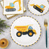 96Pcs Set 24 Whaline Construction Party Tableware Dump Truck Paper Plate Napkin Cup Yellow Black Disposable Dinnerware