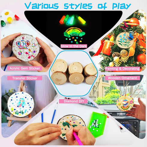 KIRKOTOY 6-12, 24 6 7 8 9 10 11 12 Wooden Crafts Kit for Kids-Glow in The Dark-Arts & Crafts Gifts for Boys Girls Age