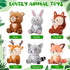 Aoriher 6 Pcs Mini Woodland Animals Plush Toys, 4 Inch Cute Plush Bear, Rabbit, Squirrel, Raccoon Keychains