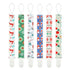Christmas Pacifier Clips, 6 Pack Binkie Paci Holder for Most Pacifiers, Teethers & Toys, Xmas Gift (Snowman, Snowflake)