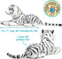 17 Inch TigerHart Saphed The White Tiger - Squeeze Me! - Stuffed Animal Plush