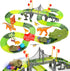 BEMITON Dinosaur Toys Race Car Track - Create a Dinosaur World Road Race Set for Kids Ages 3-7, Christmas Gifts