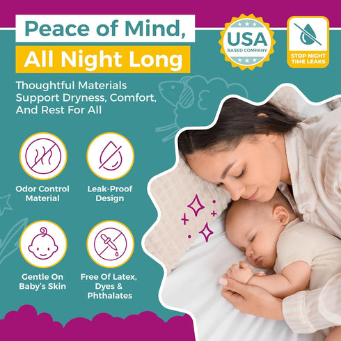 5 96 (3 Packs) Diaper Booster Pads Overnight, Stop Leaks Nighttime, Overnight Diaper Liners for Baby, Toddler, Boys