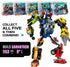 JITTERYGIT Mech Building Robot Glow in The Dark Action Figure Toy Set, Cool Space Super Hero Gift for Boys, Girls, Teen