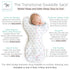 Amazing Baby Transitional Swaddle Sack - Arms Up Half-Length Sleeves, Newborn Sleep Sack, Blue Tiny Elephants