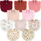 Mepase 10 Pcs Large Muslin Baby Girl Bibs Drool Teething Bibs Lap
