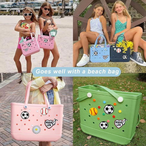 Rubber Beach Bag Accessories, PVC Rubber Decoration for EVA Purse Bogg Inserts Y064figure 29