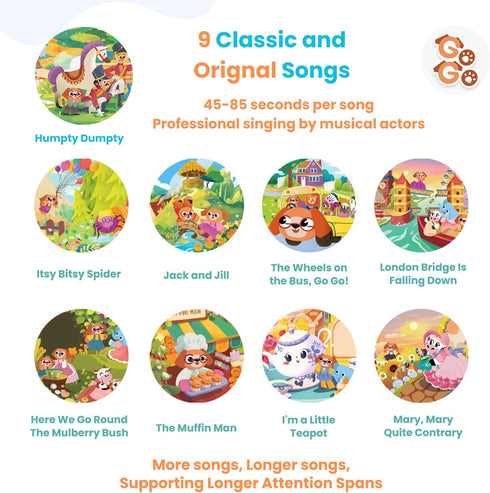 9 1-3, 1-3, 1-3, GO GO Creative Nursery Rhymes: Nursery Rhyme Books, Sound Books, Songs, Musical Books for Toddlers