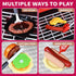 Set, Playset 2-Layer Playset, Kids Kitchen Toy Kids BBQ Grill with Smoke Sound Light, Barbecue Toy with Wheel