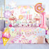 1st 150 Kriyokiaa Birthday Decorations for Girl Pcs Sweet One Birthday Party Decorations with Balloon Garland