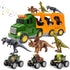Dinosaur Toy Trucks with 3 Dino Cars & 3 Dino Figures, Sound