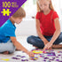 Glow in The Dark 100 Piece Galaxy Puzzle for Kids - Space Jigsaw Toys for Boys & Girls Ages 6-8