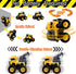 Construction Truck Toys - 4 Pack Excavator, Mixer, Crane, Dump Trucks, Push and Go Friction Powered Cars