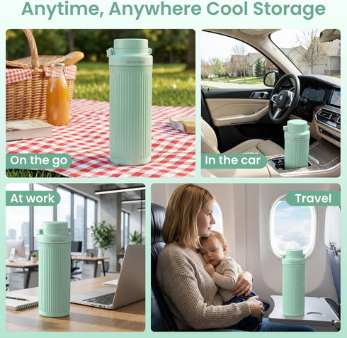 MomMed 43F 1 24H Breast Milk Cooler, Upgraded Rapid Cooling to in Hour, Long-Lasting Cooling, Leakproof Portable