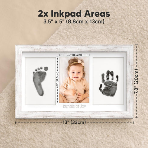 Inkless Hand and Footprint Kit, Boy, Girl, Newborn Keepsake - No Mess Ink Pad for Baby Handprint, Clean Touch Paw Print