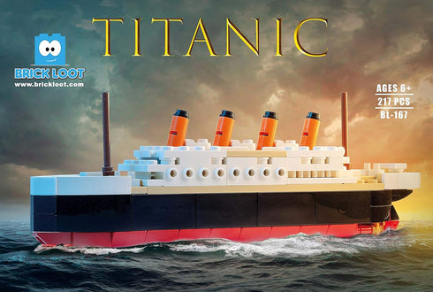 Brick Loot Titanic Building Set 217-Piece Lego Compatible Ship Model Kit, DIY