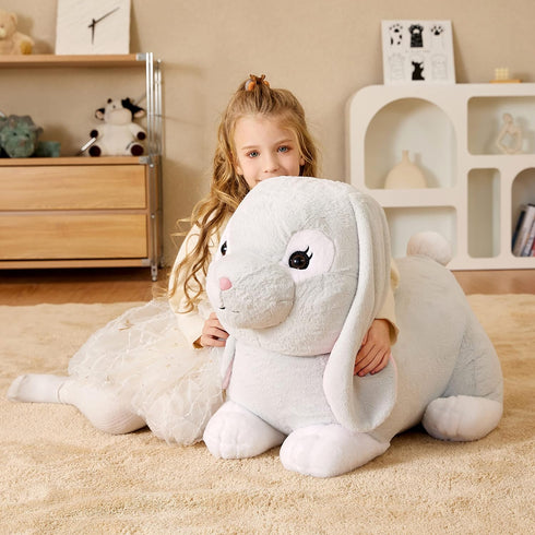 EARTHSOUND Giant Rabbit Stuffed Animal Plush Toy - Large Realistic Bunny Jumbo Soft Toy, Cute Huge Plushy Gift