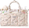 VKSAO Baby Essentials Cute Floral Diaper Caddy Organizer Portable Storage Basket with Shoulder