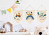 GEANHIL -Set 3 Transport,Construction,Vehicle Construction,Truck Nursery Decor-Flag Decor Gift for Baby Boys Newborn