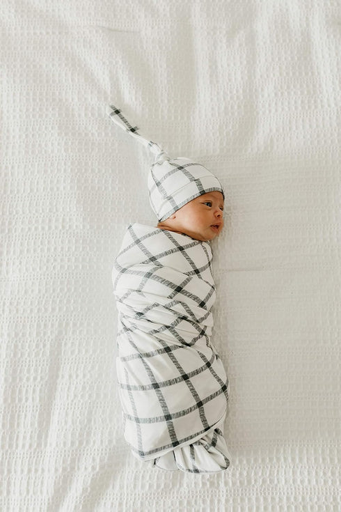 Ledger Design Large Baby Swaddle Blanket in Premium Knit