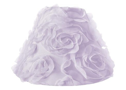 Sweet Jojo Designs Purple Floral Rose Lamp Shade - Solid Light Lavender