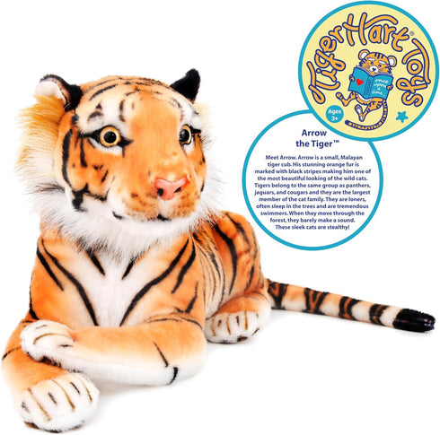 17 Inch TigerHart Arrow The Tiger - Squeeze Me! - Stuffed Animal Plush