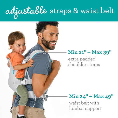 4-in-1 Infantino Flip Light & Airy Convertible Baby Carrier, Adjustable, Ergonomic Babywearing, Registry Essential