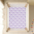 miaozhen 1 Pack 52x28 Cotton Baby Crib Sheets Soft Lavender Bear Winter Toddler Cirb Bedding Cover for Nursery juego de