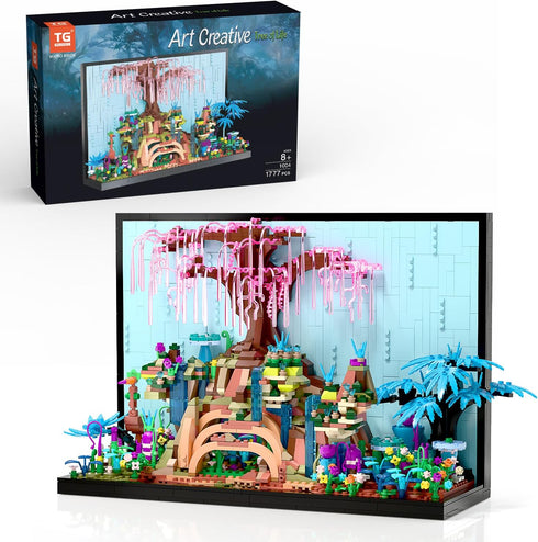 Micro Brick Tree of Life Building Set, Creative Nature World Model, 3D