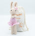 Crochet Stuffed Animal - Adorable Handmade Bunny Daughter Plushie Doll with Pink Dress, Ideal for Infants - Knitted