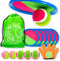Toss and Catch Ball Set - Outdoor Games, Beach Games, Lawn Games, Gifts for Kids/Adults/Family (6 Paddles, 4 Balls)