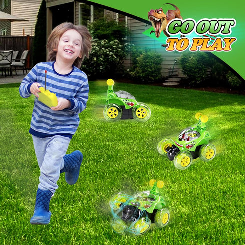 3 4-7 8-12 4WD 360 3D Hymaz Rc Stunt Car for Kids Year Old, Remote Control Car with Flips, Lights & Music, Cool Boys