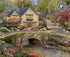 CEACO - Thomas Kinkade - Summer in Cobblestone Village - 1000 Piece Jigsaw Puzzle for Adults Challenging Puzzle Perfect for Game Nights