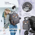 Backpack, Pack RUVALINO Diaper Bag Multifunction Travel Maternity Baby Changing Bags, Large Capacity, Waterproof, Dark