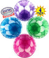 6.5" Set 4 Pack Matty's Toy Stop Beach Gear Opaque Plastic Sand Buckets (Pails) Blue, Pink, Green & Purple Party Bundle