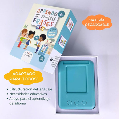 Editorial GEU Toddler Educational Toys | Spanish Learning for Kids | Montessori Talking Flashcards - Pocket Speech |