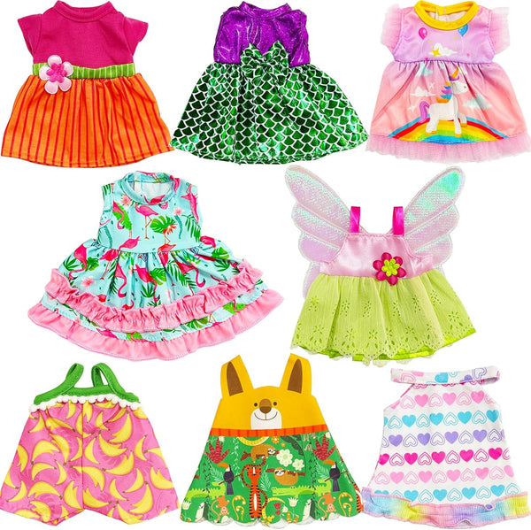 8 Sets Baby Doll Clothes,Baby Alive Clothes Dress Outfits Accessories for 10-12