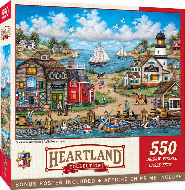 Dockside Activities 550 Piece Jigsaw Puzzle for Adults, Family, Or Youth - MasterPieces 18"x24"