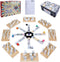 Double 12 Mexican Train Dominoes Set for Adults with 8PCS Wooden Holders,