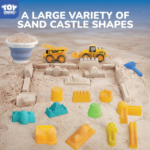 22 4-8 Summer, TOY Life Pcs Dinosaur Beach Toys for Kids Ages Collapsible Sand Toys with Construction Cars Silicone