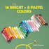 (24 Pack) 100% 24 3-5, 4-8 Honeysticks Jumbo Crayons - Non Toxic Crayons - Pure Beeswax and Food Grade Colors - Bright