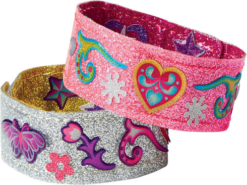 Melissa & Doug Design-Your-Own Bracelets with 100+ Sparkle Gem and Glitter Stickers